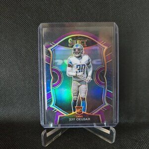Jeff Okudah 2020 Select ' Tri Color ' Die Cut Concourse Prizm Parallel #86